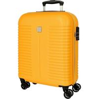 Trolley cabina ocre, ABS, cierre combinación, India ROLL ROAD, 40x20x55 cm