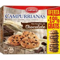 CUETARA Campurriana galleta txokolate zatiekin, kutxa 350+% 15 g