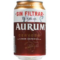 Cerveza sin filtrar AURUM, lata 33 cl Cerveza sin filtrar AURUM, lata 33 cl
