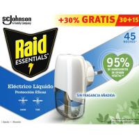 Antimosquitos eléct. 45 noches Essential RAID, aparato+recambio