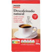 Café molido descafeinado EROSKI BASIC, paquete 250 g Café molido descafeinado EROSKI BASIC, paquete 250 g