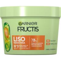 Mascarilla capilar liso keratina FRUCTIS, tarro 370 ml