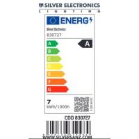 Bombila led E27, 7,2W, 3000K luz cálida, 830727 SILVER ELECTRONICS