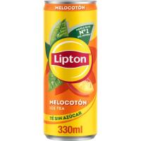 Refresco de té melocotón LIPTON, lata 33 cl