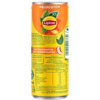 Refresco de té melocotón LIPTON, lata 33 cl