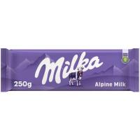 Chocolate con leche MILKA, tableta 250 g