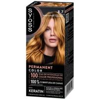 Tinte 8-7 rubio dorado caramelo SYOSS PERMANENT, caja 1 ud