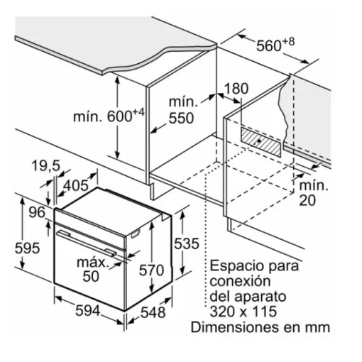 Horno con vapor pirolítico de 60 cm cristal blanco 3HB5879B7 BALAY