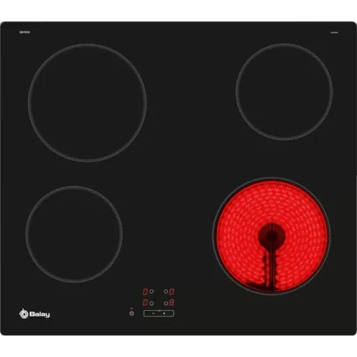 Placa de vitrocerámica de 60 cm negro sin marco 3EB761EN BALAY