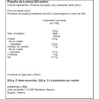 Pimiento de piquillo entero D.O. VELA, frasco 220 g