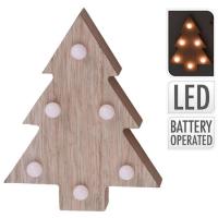 Figura de madera Navideña con luz led, 10x3x13 cm, ¿Cuál te llegará?, 1 ud