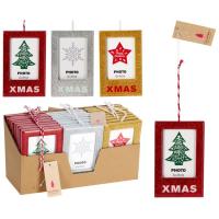 Adorno Navideño colgante: Marco de fotos purpurina, 8x12cm ¿Cuál te llegará?, 1 ud Adorno Navideño colgante: Marco de fotos purpurina, 8x12cm ¿Cuál te llegará?, 1 ud