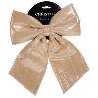 Lazo dorado, 28 cm, decoración Navideña, 1 ud Lazo dorado, 28 cm, decoración Navideña, 1 ud