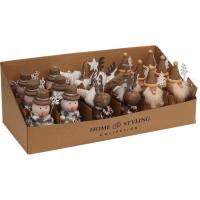 Figura Navideña de madera sentada, 13 cm, surtido ¿Cuál te llegará?, 1 ud