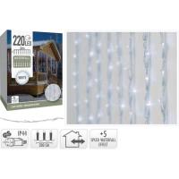 Cortina de luz Navideña, 320 luces led frías, 5 funciones, IP44, sirve para interior y exterior. Funciona con enchufe, 1x2 metros Cortina de luz Navideña, 320 luces led frías, 5 funciones, IP44, sirve para interior y exterior. Funciona con enchufe, 1x2 metros