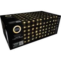 Cortina de Luz Navideña, 144 luces Led Blanco Cálido, IP44, para interior y exterior, con enchufe, 120x120 cm Cortina de Luz Navideña, 144 luces Led Blanco Cálido, IP44, para interior y exterior, con enchufe, 120x120 cm