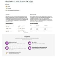 Alimento seco de pollo perro mini esteri. ULTIMA, saco 1,35 kg