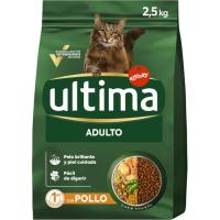 Alimento seco de pollo&arroz para gato ULTIMA, saco 2,5 kg