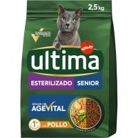 Alimento seco gato esterilizado senior ULTIMA, saco 2,5 kg