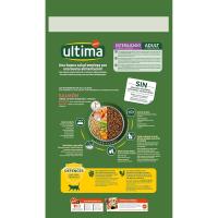Alimento seco de salmón gato esterilizado ULTIMA, saco 2,5 kg