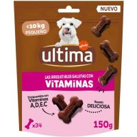 Snack mini galletas vitaminas para perro  ULTIMA, paquete 150 g