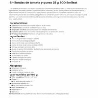 Smilondas de tomate y queso SMILEAT, bolsa 25 g