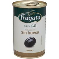 Aceitunas negras sin hueso FRAGATA, lata 120 g