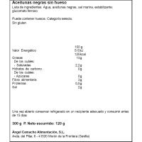 Aceitunas negras sin hueso FRAGATA, lata 120 g