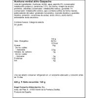 Aceitunas verdial aliño gazpacha FRAGATA, frasco 250 g