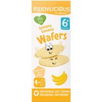 Wafer oblea sabor plátano KIDDYLICIOUS, pack 4x4 g