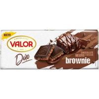 Chocolate negro y con leche Brownie VALOR, tableta 170 g