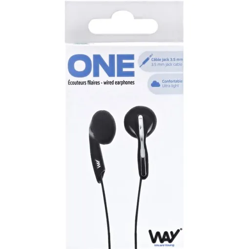 Auricular boton con jack 3,5 color negro WAY TNB