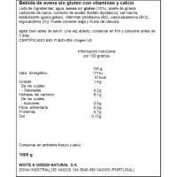 Bebida de avena sin gluten vitaminas calcio ISOLA, brik 1 litro