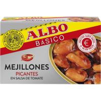Mejillón en tomate picante ALBO, lata 115 g