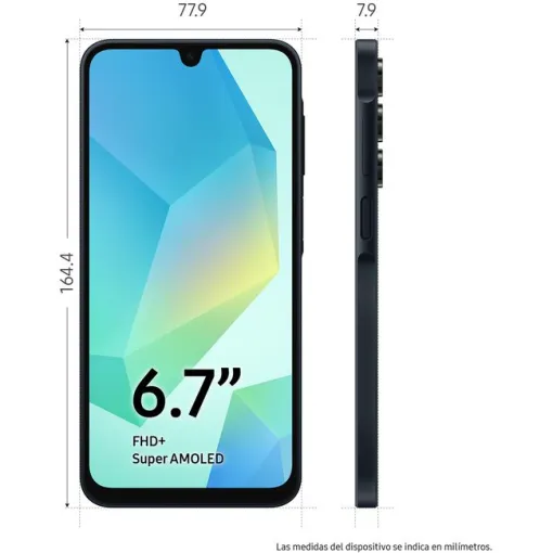 Smartphone libre negro 4+128 GB, Galaxy A16 SAMSUNG