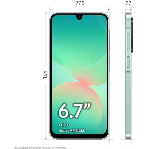 Smartphone libre green 8+256 GB, Galaxy A26 5G SAMSUNG