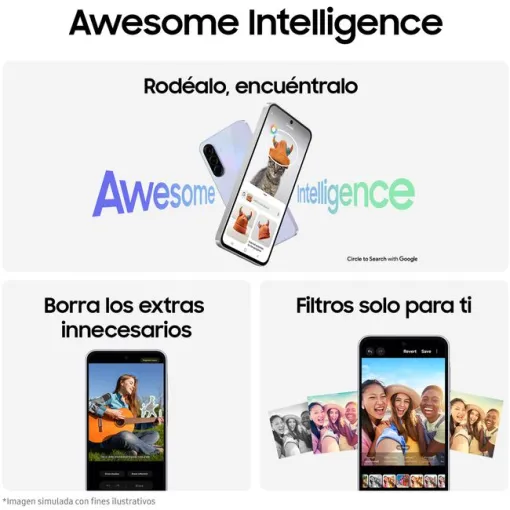 Smartphone libre violeta 8+256 GB, Galaxy A36 5G SAMSUNG