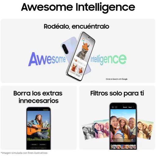 Smartphone libre negro 8+256 GB, Galaxy A36 5G SAMSUNG