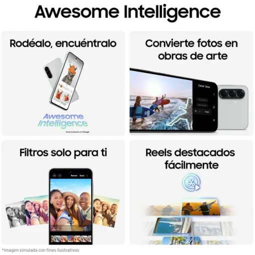 Smartphone libre negro 8+256 GB, Galaxy A56 5G SAMSUNG