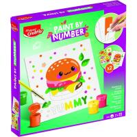 Set pinturas acrílicas con dos cuadros numerados comida salada MAPED