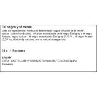 Refresco de kombucha eco té nego-verde KOMBEAUTY, botellín 33 cl