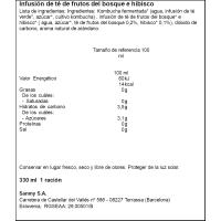 Refresco de kombucha eco c/ fr. rojos KOMBEAUTY, botellín 33 cl