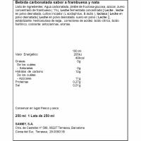 Refresco sabor frambuesa y nata CHUPA CHUPS, lata 25 cl