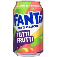 Refresco sabor tutti ftutti FANTA, lata 33 cl