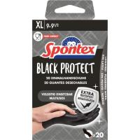 SPONTEX black protect eskularrua 9 neurria, kutxa 20 ale