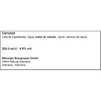 Cerveza Pils BITBURGER, lata 50 cl