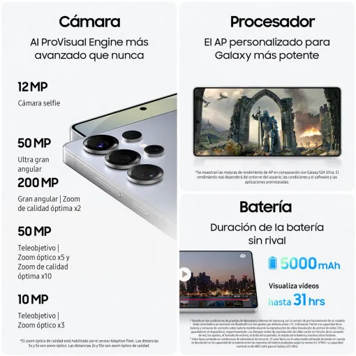 Smartphone libre black 12+256 GB, Galaxy S25 ultra SAMSUNG