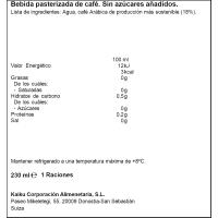 Café solo sin azucares añadidos KAIKU, vaso 230 ml