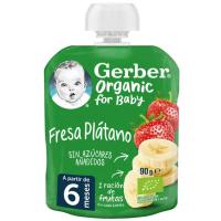 Bolsita de plátano y fresa GERBER, doypack 90 g