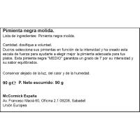 Pimienta negra molida DUCROS, bote 90 g